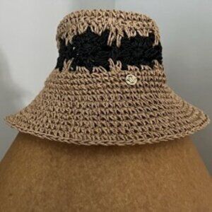 Display Item Steve Madden One Size Straw Bucket Hat 100% Paper Yarn/Spot Clean